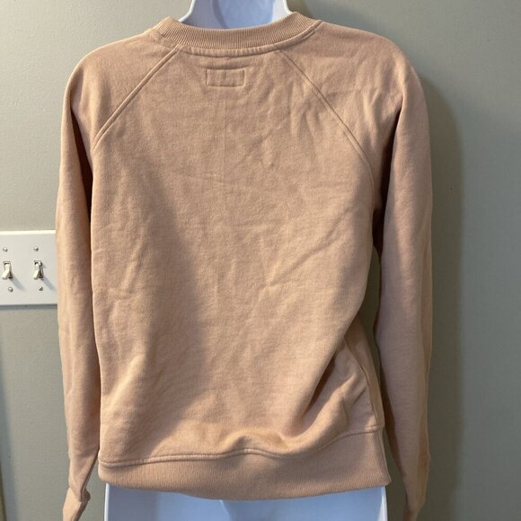 Pact Pink Pale Mauve Downtime Long Sleeve Crewneck Sweatshirt Size Small NEW - Picture 3 of 7